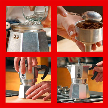 Bialetti - Moka Express: Iconic Stovetop Espresso Maker, Makes Real Italian Coffee, Moka Pot 3 Cups (4.4 Oz - 130 Ml), Aluminium, Silver