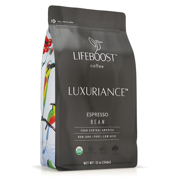 LifeBoost Coffee Luxuriance Espresso Whole Bean Coffee Beans 12oz